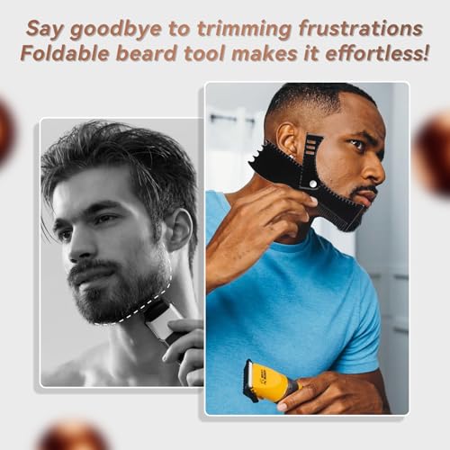 Foldable Beard Comb for Men & Styler ? Precision Grooming Tool for Multiple Beard Styles, Effortless Shaping, Use with Beard Trimmer