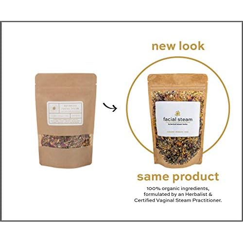 Botanical Facial Steam | 8 Steams | Organic Skin Care | All Skin Types | Cleanse, Hydrate, Tone | USDA Organic Herbs | Wildflower Wellness