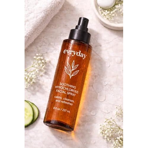 evryday¢â Hypochlorous Acid Spray for Face and Body 8oz | Gentle Facial Hydration Mist for Sensitive, Irritated and Acne-Prone Complexions | pH-Balanced Daily Toner & Piercing Care Support
