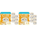 Venus MoistureGlide Women's Razor Blades,With Built-in Shave Gel Bars,6 Razor Blade Refills,(Pack of 2)