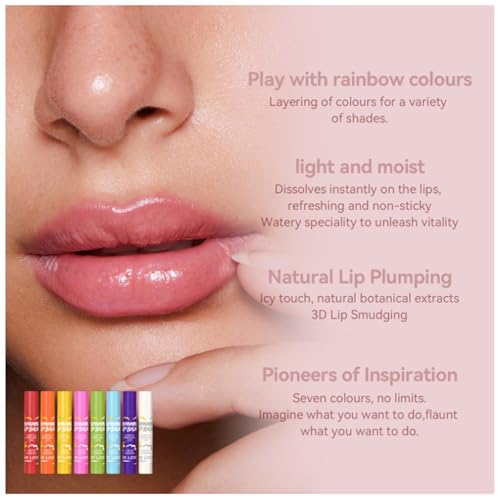 8 Pack Lip Blam Set, Natural Lip Care for Moisturizing Hydrating Repairing Dry - 8 Flavors - Fruits