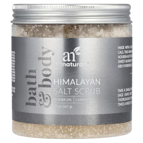 artnaturals Himalayan Body Scrub and Face Scrub - (20 Oz) - Deep Cellulite Cleansing Exfoliator with Sugar, Shea Butter, Exfoliating Himalayan - Natural Pink for Hand, Skin and Facial - Men and Women