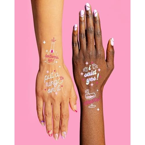 xo, Fetti Bride's Ring Finger Tattoos - Foil Styles | Bachelorette Party Decoration, Bridesmaid Favor, Bride to Be Gift + Bridal Shower Supplies