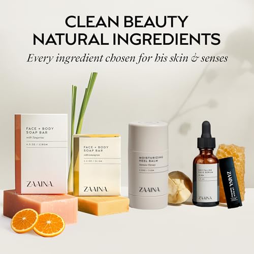 ZAAINA Men¡¯s Self Care Package, Valentine Gifts for Men, Relaxation Spa Gift Set - Luxury Natural Handmade Grooming Kit for Husband Dad Friend, Birthday Gifts for Him (Deluxe Set)