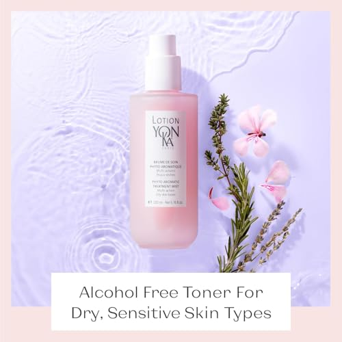 Yonka Hydrating Face Toner, Natural Toning Spray for Dry & Sensitive Skin (6.76 Fl Oz) With Yon-Ka Glyconight 10% Peel Masque Travel Size (15ml/0.57oz) Anti-Aging Face Mask