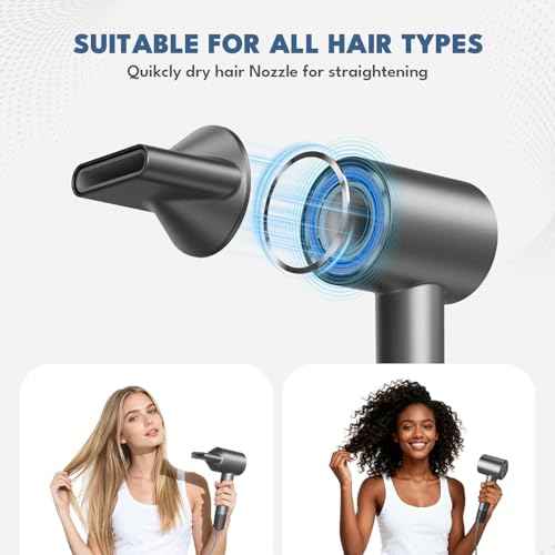 VTT Hair Dryer, 150000 RPM High Speed Blow Dryer for Fast Drying, Low Noise, Lightweight Design for Home & Travel Use, Perfect for Men, Women, and Professionals