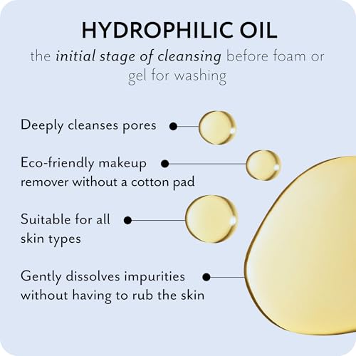Face Cleansing Oil ? Hydrating Makeup Remover & Deep Pore Cleanser | Natural Oils with Grape Seed | Men & Women Cleansing Facial Wash for All Skin Types, Vegan & Cruelty Free | 3.72 fl oz
