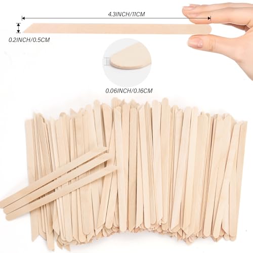 1000pcs Wooden Small Wax Sticks,Eyebrow Wax Sticks for Eyebrow Hair Remover£¬Small Popsicle Sticks£¬Wooden Sticks for Crafts