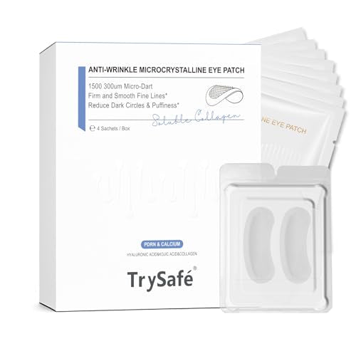8 pairs PDRN &Calcium Micro Eye Patches, Under Eye Patches for Puffy eyes, Dark Circles & Wrinkle | Hyaluronic Acid, Kojic Acid, Collagen, Peptides, Vitamin C, Niacinamide - Korean Popular Eye Care