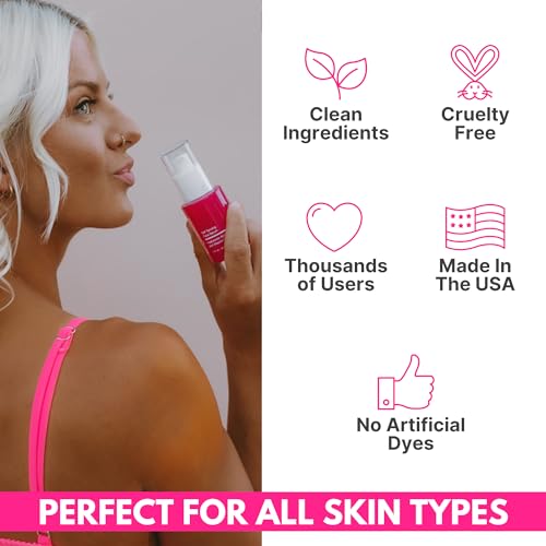 Tanceuticals Self Tanning Face Serum - Color-Correcting and Hydrating with Vitamin C & Hyaluronic - Facial Self Tanner for Natural Looking & Long Lasting Sunless Tan - 1 oz (Dark)