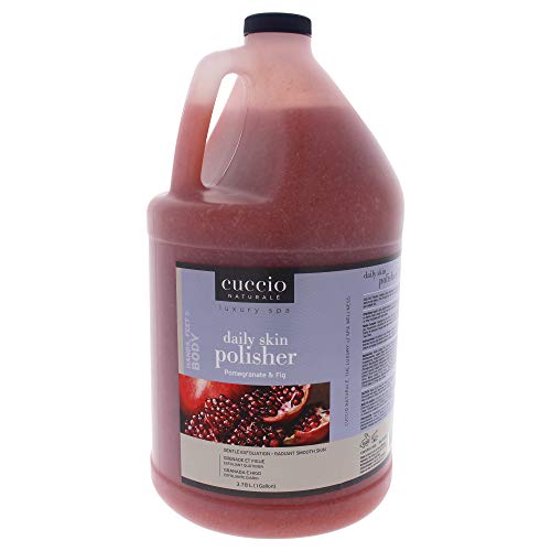 Cuccio Naturale Daily Skin Polisher Exfoliating Scrub 1 Gallon (Pomegranate & Fig) ? Gentle Daily Exfoliator Lifts Dead Skin Cells for Smooth, Radiant Skin ? Hydrating Pomegranate & Fig Formula