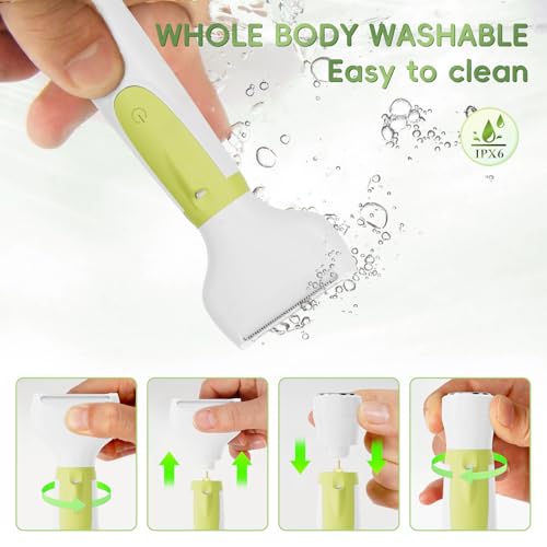 Electric Shaver for Women, Wet/Dry Razors for Women with LED Display, 4 in 1 Cordless Hair Remover for Arms Legs Pubic Armpit Face, IPX7 Waterproof, Painless Electric Grooming Kit