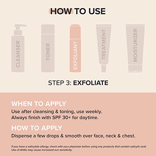 Paula's Choice RESIST Smoothing Treatment 10% AHA Face Exfoliator with Green Tea, Lactic, Glycolic & Malic Acids Liquid Exfoliant for Face, Anti-Aging for Normal to Dry Skin, Fragrance-Free, 1oz
