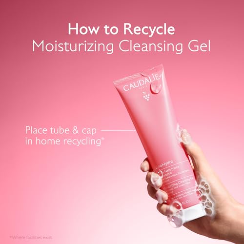 Caudalie VinoHydra Moisturizing Cleansing Gel, Gentle Face Cleanser with Hyaluronic Acid - 150 mL
