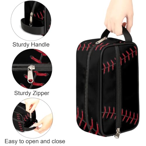 Baseball Kids Toiletry Bag for Boys, Kids Dopp Kit, Waterproof Lightweight Cosmetic Bag Wash Bag Toiletry Bag for Boys Toddler Travel Essential