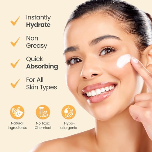 Honeyskin Gel Moisturizer for face ? Lightweight Water Gel Infused with Coconut water with Niacinamide & Peptides for Deep Hydration ? Hypoallergenic Face Moisturizer for Women 2oz