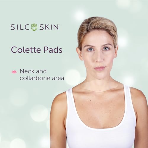 Silcskin Collette Pad Medical Grade Neck Wrinkle Patches, Reusable Silicone Neck Pads For Sleep Lines And Crepey Skin, Holiday Anti Wrinkle Gift For Her, 60 Day Supply