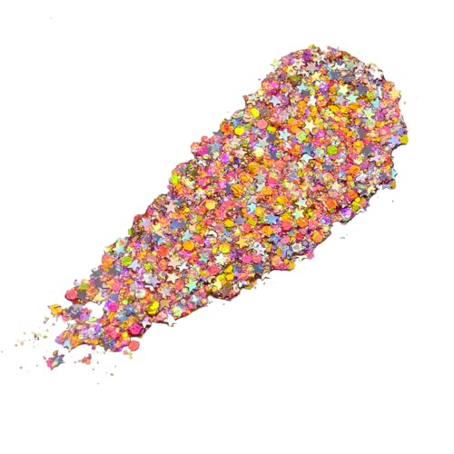 Rainbow Neon - Holographic Body Glitter Gel for Body, Face, Hair - Vegan & Cruelty Free - Electric Bliss Beauty