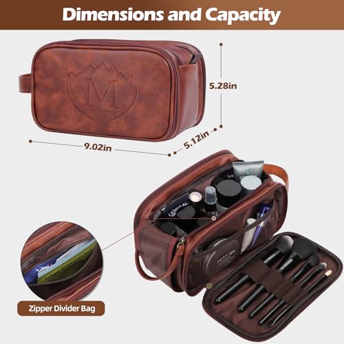 Toiletry Bag for Mens Traveling,Personalized Travel Toiletry Bag for Men,Toiletry Travel Organizer Bag,Water Resistant Toiletry Travel Shaving Bag,Toiletries Mens Gift (M)