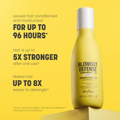 Drybar Blowout Defense Strengthen & Extend Conditioner, Lightweight Texture, Hydrates, Detangles, Reduces Breakage, No Build-Up, Long-Lasting Blowouts