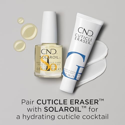 CND SolarOil Cuticle Oil, Natural Blend Of Jojoba, Vitamin E, Rice Bran and Sweet Almond Oils, Moisturizes and Conditions Skin, Pack Of 1, 0.125 fl oz