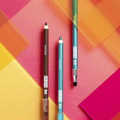 PUPA Milano Multiplay Eye Pencil - Multipurpose Pencil - Suitable For Sensitive Eyes - Soft And Smooth Texture - Paraben Free - Ophthalmologist Tested - Amazing Color - 74 I Love Brownie - 0.04 Oz