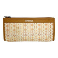 Myra Bag Pouch for Women - Southwestern Aztec Canvas Cosmetic Makeup Bag for Travel - Ivory