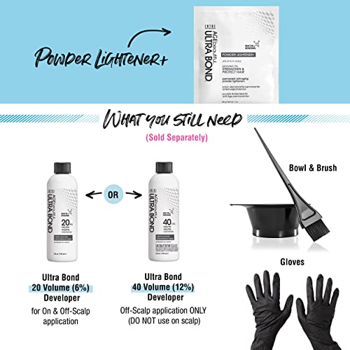 AGE beautiful Permanent Powder Hair Lightener with Ultra Bond Building | Strengthens, Protects & Nourishes | Lifts up to 9+ Levels | For Lightening & Highlights