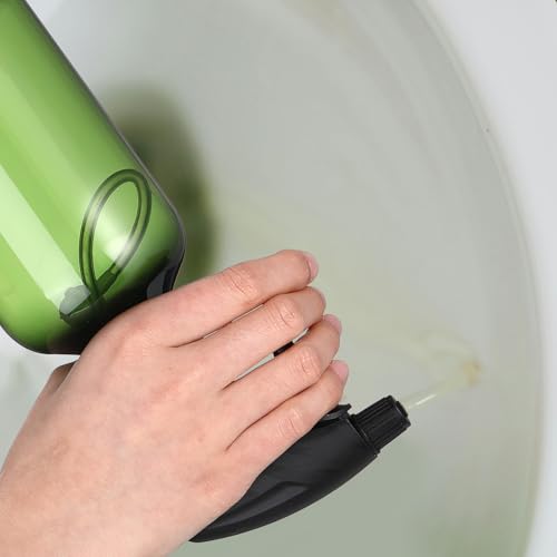 Honeydak 2 Pcs 360¡Æ Spray Bottle, 16 Oz/ 500 ml Plastic Upside Down Spray Bottles for Cleaning, Plants, Hair Water, with Nozzle W/fine Mist and Stream Setting(Green)