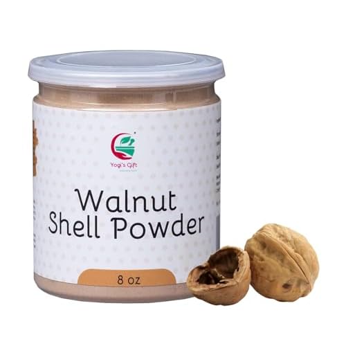 Ground Walnut Shells/Walnut Shell Powder 8oz | Great for Face Scrub | Natural Exfoliant for Soap Making | by Yogi's Gift ¢ç