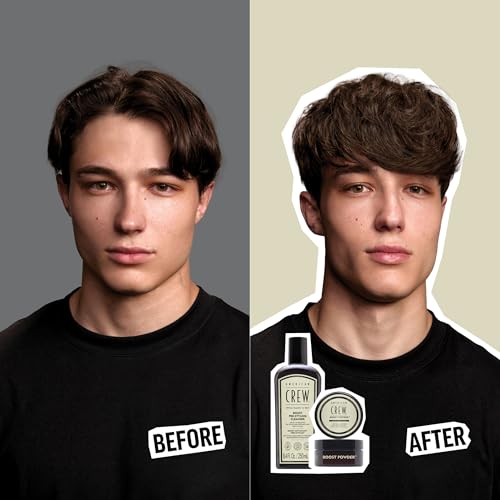 AMERICAN CREW Men's Pre Styler Boost Shampoo for Fine & Thin Hair, Instantly Volumizing Formula, Adds Volume, Lift, & Shine, Vegan, 8.4 fl oz