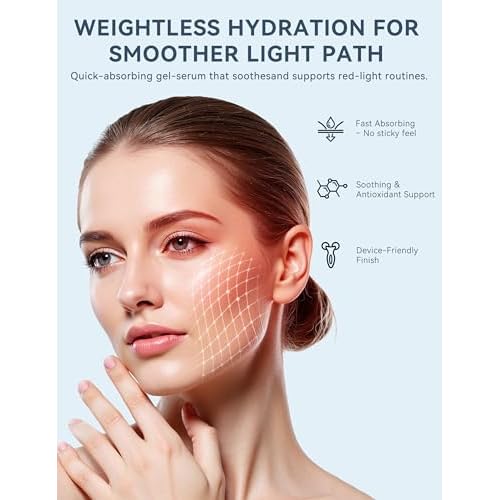 Red Light Therapy Activation Serum for Face ? Activation & Hydration Booster for LED Mask, Microcurrent & Facial Devices ? Hyaluronic Acid, Green Tea, Niacinamide, Centella & Aloe ? 1.01 fl.oz
