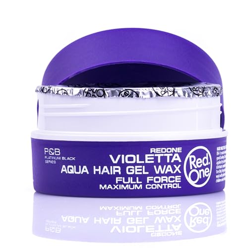 Redone Hair Styling Wax Violetta 150ml | Strong Hold & High Shine Gel Wax for Men & Women | Lavender Scent | Long Lasting Edge Control & Wet Look Hair Wax | Professional Maximum Control Finish