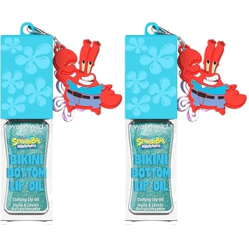 wet n wild Spongebob Bikini Bottom Cooling Lip Oil - Thar She Blows (Pack of 2)