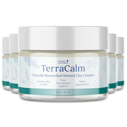 TerraCalm ? Mineral Clay Complex for Healthy Skin and Nails ? Plant-Based Topical with Essential Oils, Aloe & Vitamin E ? Non-GMO, GMP Certified, 3 oz, 90ml, 6 Month Supply