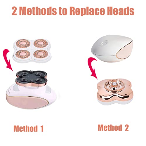 Flawliss Legs Shaver, Legs Hair Remover Replacement Heads for Finshing Toush Flawliss Replacement Heads with 1 Cleaning Brush