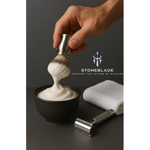 Shaving Cream for Men ? Unscented, Helps Reduce Irritation | StoneBlade Luxury Shave Cream, 6 oz
