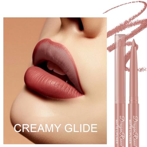 12PCS Creamy Matte Lip Liner Pencil Set, Waterproof Long Lasting Color Lipstick,Soft Pink, Lip Filler Liner,Perfect Pout Gel Makeup Kit for Women