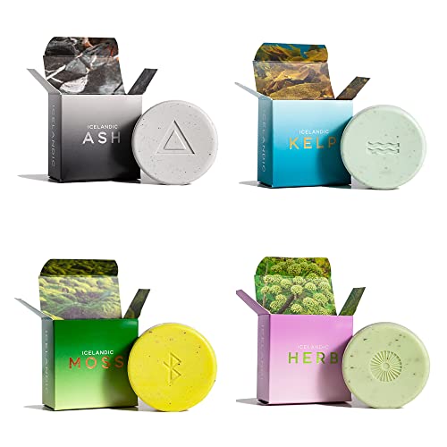 Kalastyle Hallo Iceland Soap 4 Pack - Volcanic Ash, Herb, Moss, and Kelp