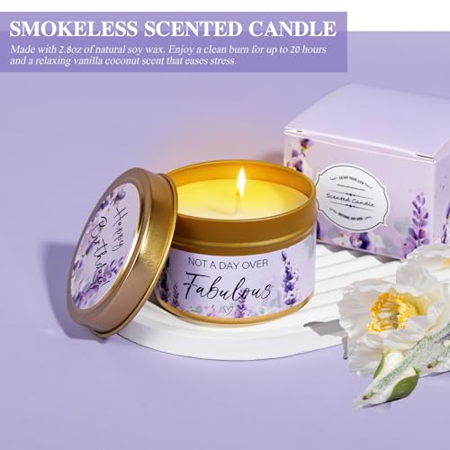 Birthday Gifts for Women - 13PCS Unique Happy Birthday Gifts Basket for Mom Her Best Friend Sister Wife Girlfriend Coworker - Relaxing Spa Self Care Package Valentines Day Gifts Set (Lavender)