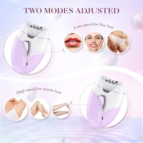 Epilator,Epilator for Women,Facial Hair Removal for Women Rechargeable,2 Speeds Hair Removal Device with 36 Tweezers,Electric Lady Shaver for Face Legs/Face/Bikini/Arms,Epilator for face Smooth Skin