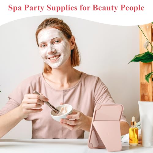 12 Pcs Spa Party Mirrors Spa Sleepover Party Supplies Pink Sleepover Accessory Favors Makeup Mirror for Sleepovers Slumber Birthday Favors Gift