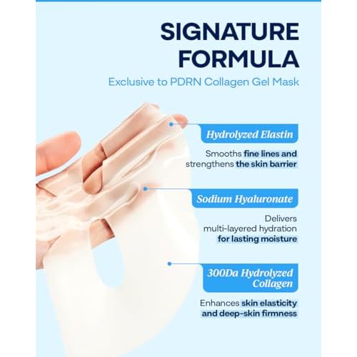 PDRN Collagen Gel Mask - Korean Overnight Face Mask for Firming & Deep Hydrating | Biome PDRN for Skin Elasticity | Korean Skin Care for Sensitive Skin | Fragrance-Free |1.23 oz, 4EA