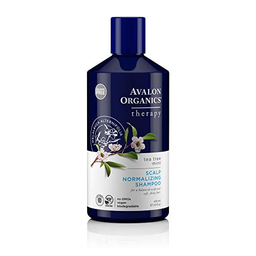 Avalon Organics Therapy Scalp Normalizing Shampoo, Tea Tree Mint, 14 Oz