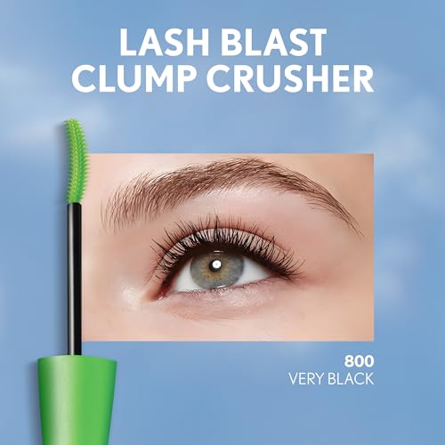 COVERGIRL Clump Crusher Mascara, 20X More Volume, Double Sided Brush, Long-Lasting Wear - 800 Very Black (Pack of 2)