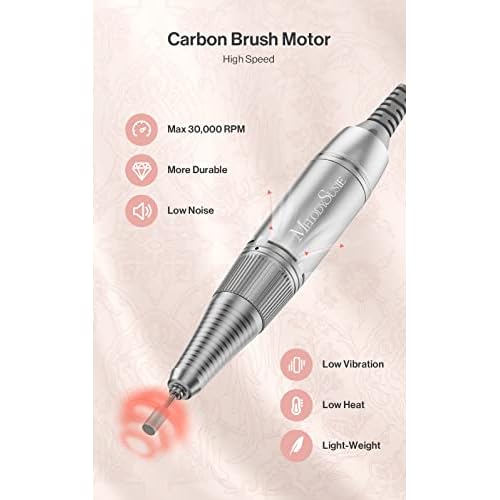 MelodySusie Professional Nail Drill 30000RPM with Portable UV Nail Lamp