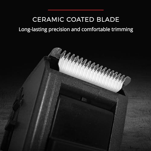 Remington Barba Beard Trimmer| Cordless Groomer with Ceramic Coated Blades, 9 Length Settings, Pop-Up Detail Trimmer, Washable Blades, Rechargeable Battery
