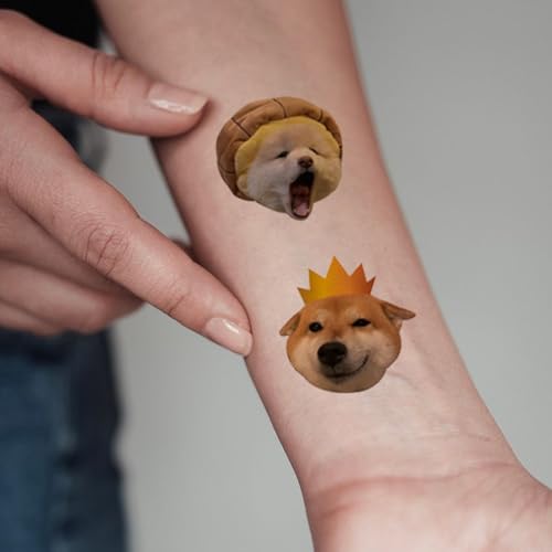Dog Tattoos for Kids,60 Pcs Cute Pet Dog Puppy Themed Temporary Tattoo for Birthday Party Decorations Supplies Favors, Animal Fake Tattoo Stickers Q852