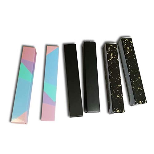 50 Pcs Empty Lip Gloss Box 4.72x0.78x0.78 inch Mascara Tube Packaging Matte Texture Black Lipgloss Kraft Paper Case Glaze Balm Organizer Storage DIY Make-up Sample Luxury Holder Wrapping