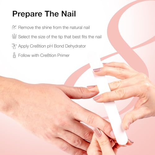 Cre8tion Soft Gel Nail Tips, Short Almond Shape, 602 Tips in 14 Sizes (00-9) for Professional Nail Extensions